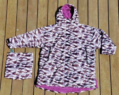 HUGi polar camo and purple fleece